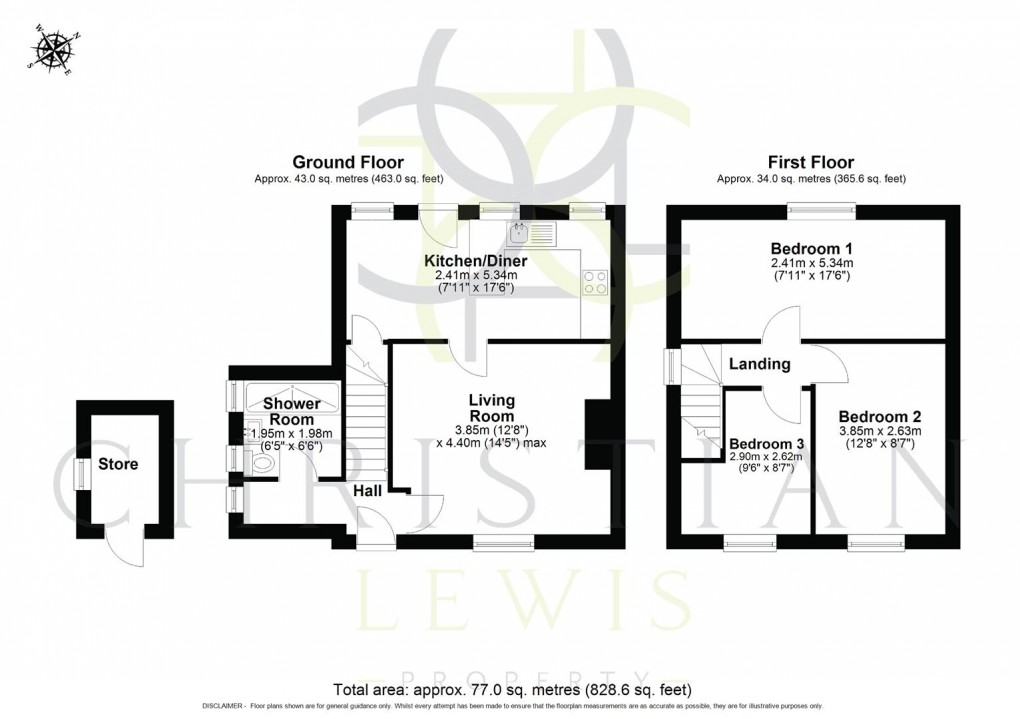 Floorplan for Elmley Road, Ashton-Under-Hill, Evesham