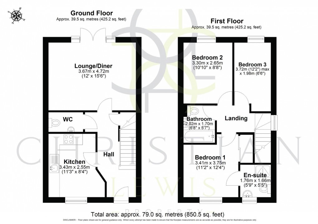 Floorplan for Codling Road, Evesham