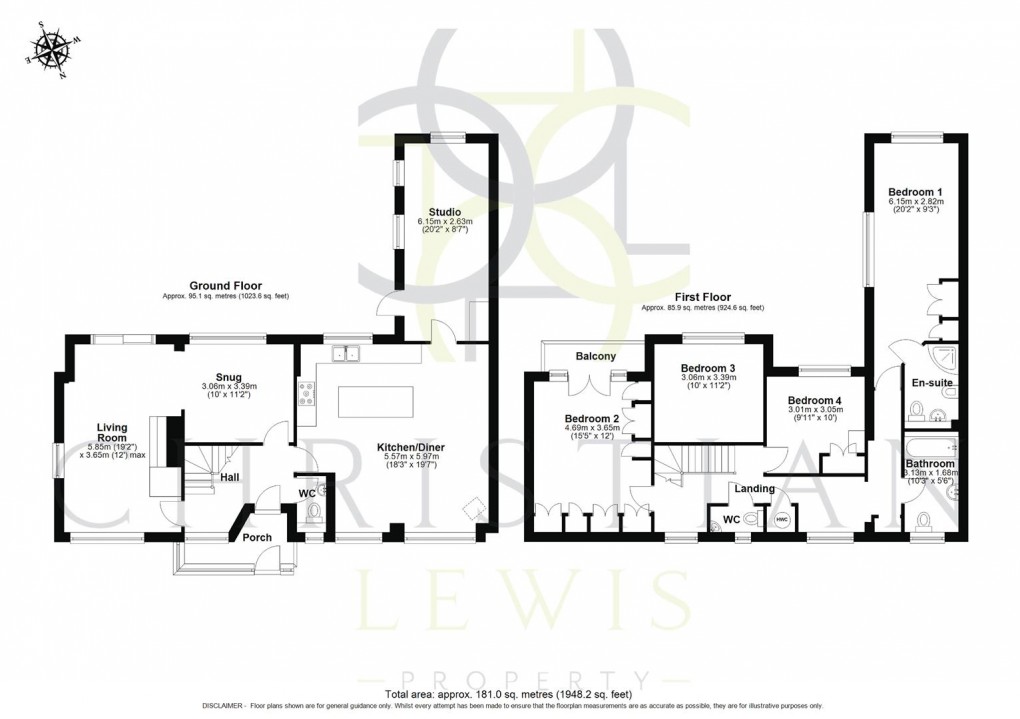 Floorplan for Main Street, Aldington, Evesham