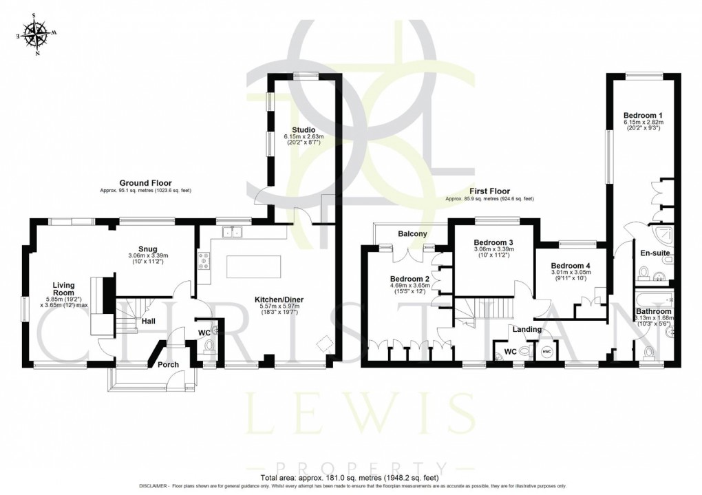 Floorplan for Main Street, Aldington, Evesham