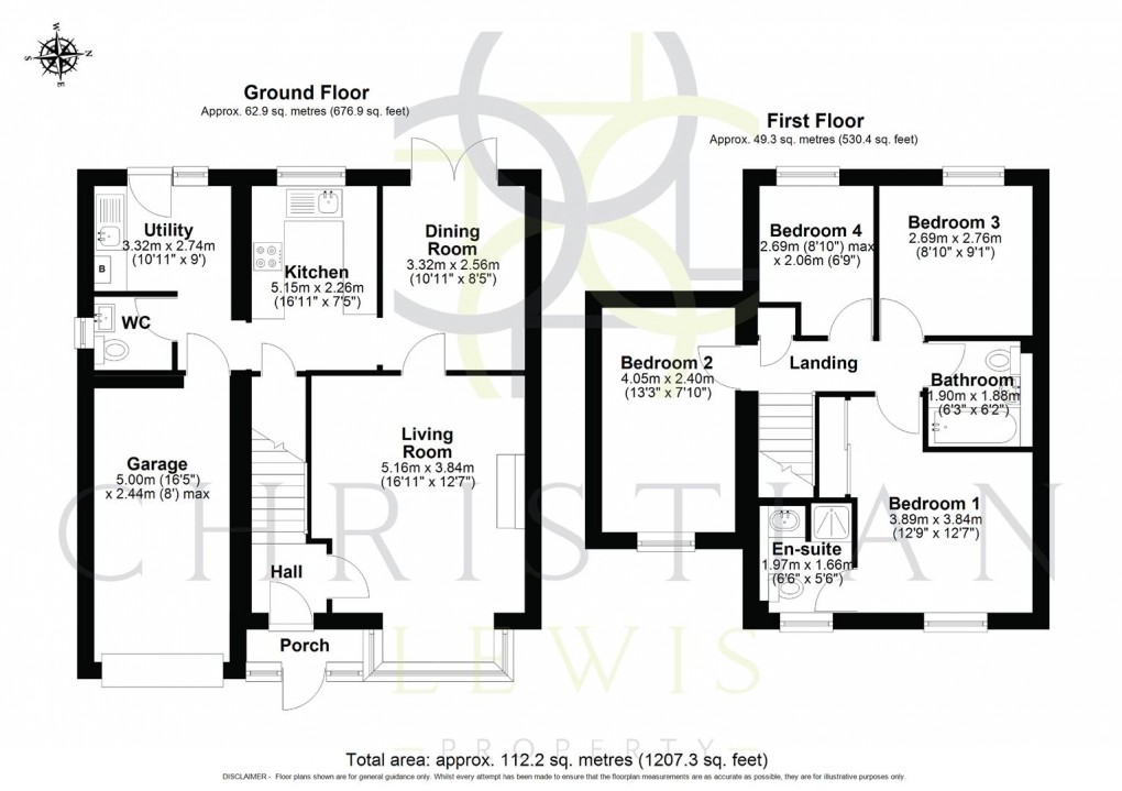 Floorplan for Falkland Road, Evesham