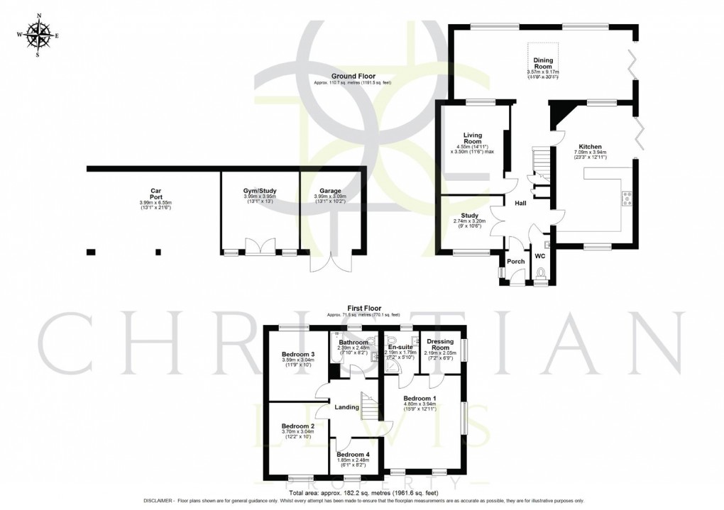 Floorplan for Weston Road, Honeybourne, Evesham