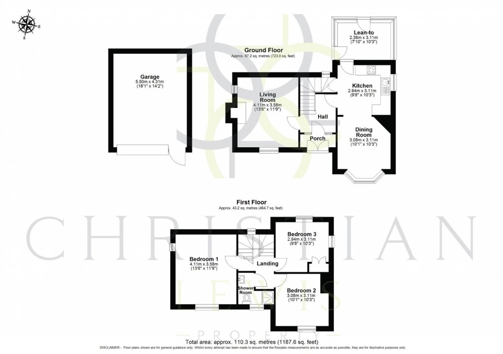 Floorplan for Laurels Road, Offenham, Evesham