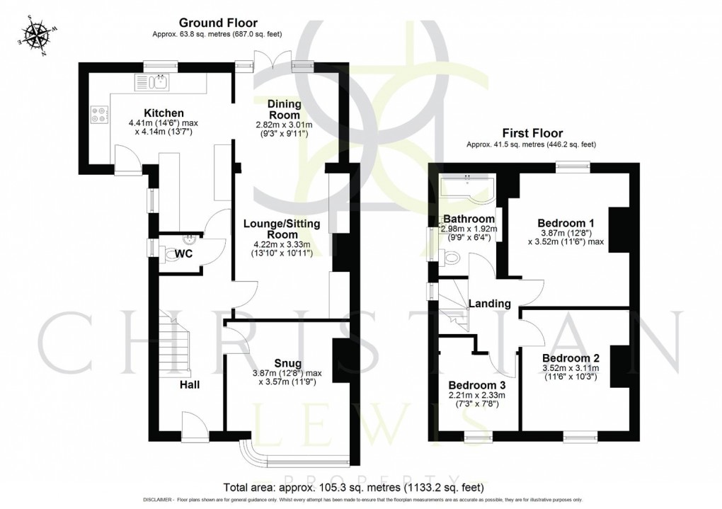 Floorplan for Lichfield Avenue, Evesham