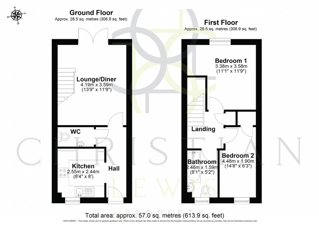 Floorplan for Cartwright Way, Evesham