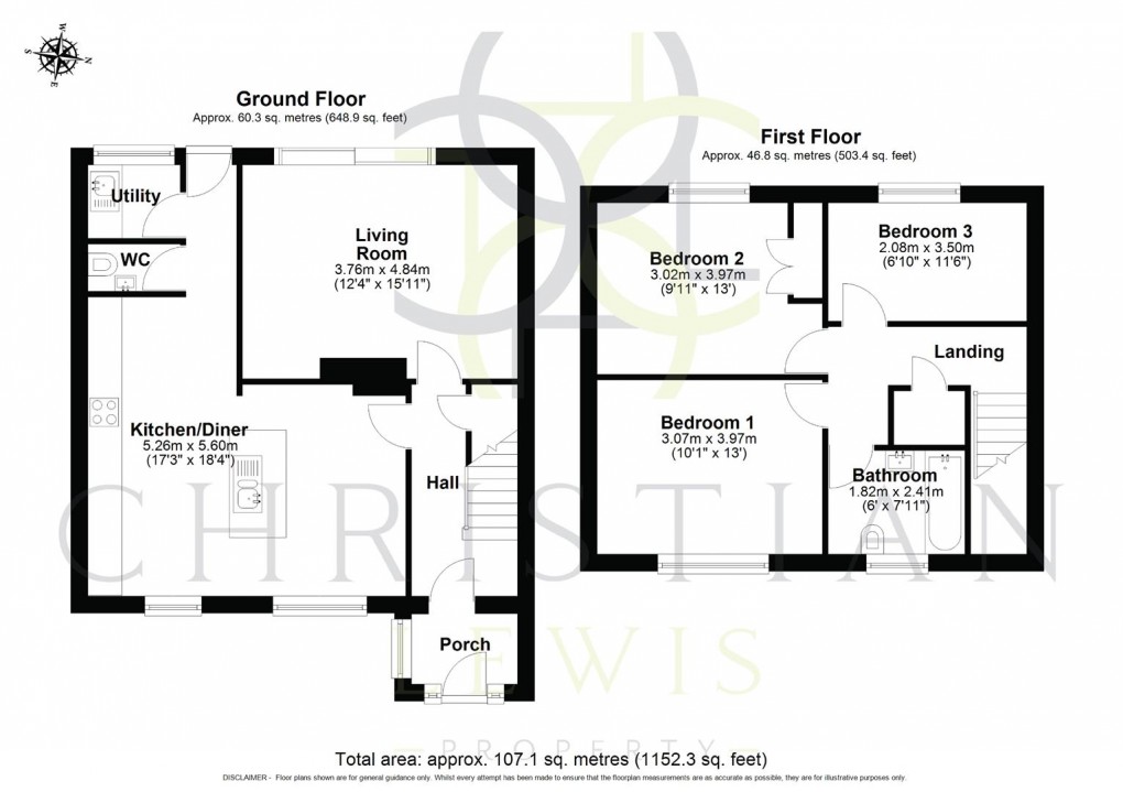 Floorplan for Avon Court, Offenham, Evesham