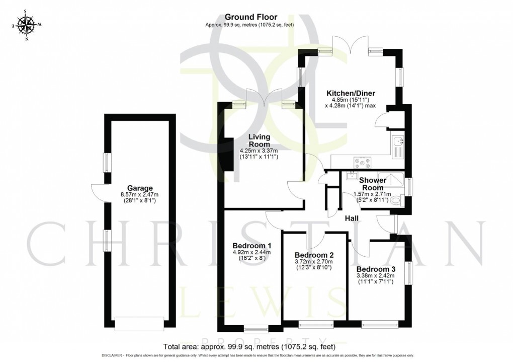 Floorplan for Evendene Road, Evesham