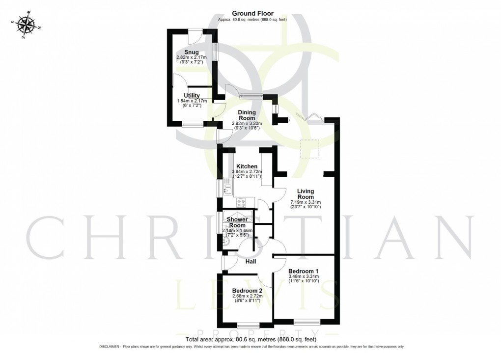 Floorplan for Merrybrook, Evesham