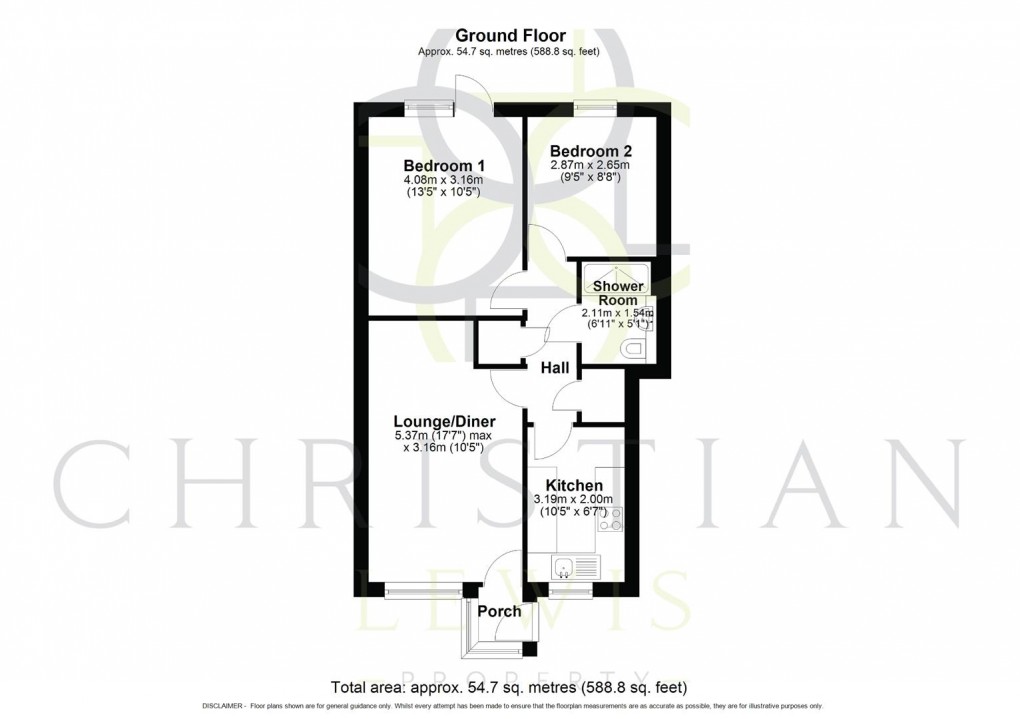 Floorplan for Rushers Close, Pershore