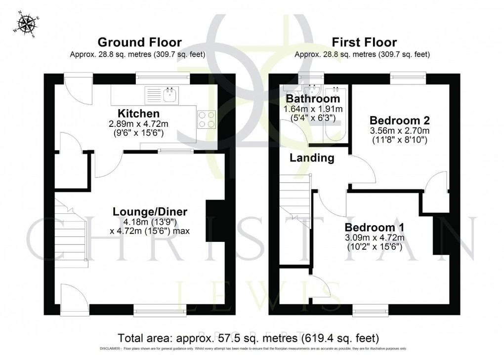 Floorplan for Church Row, Pershore