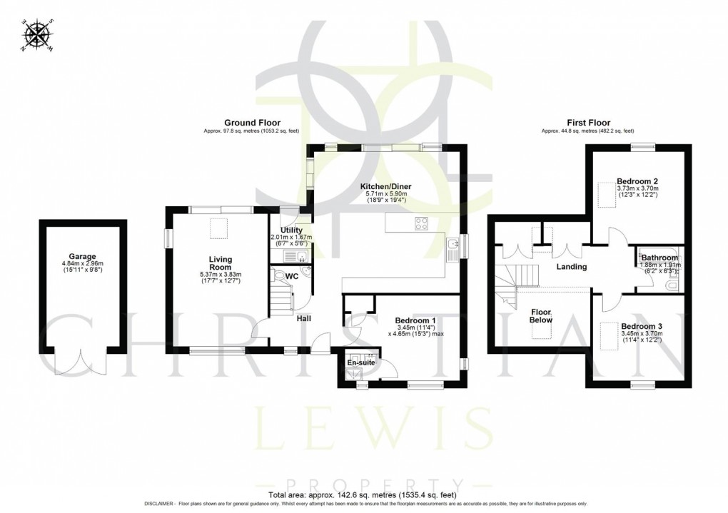 Floorplan for Merriman Close, Stoulton, Worcester