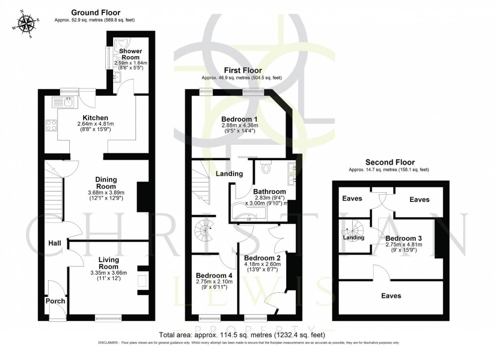 Floorplan for Cambria Road, Evesham