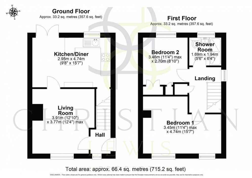 Floorplan for Beech Avenue, Drakes Broughton, Pershore