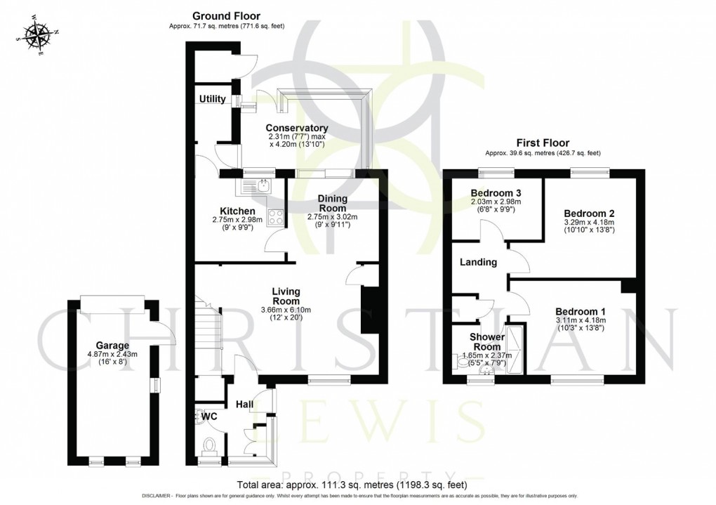 Floorplan for Cherry Orchard, Pershore