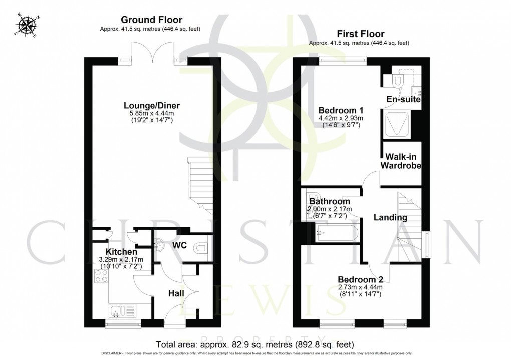 Floorplan for Hudson Walk, Ashton-Under-Hill, Evesham