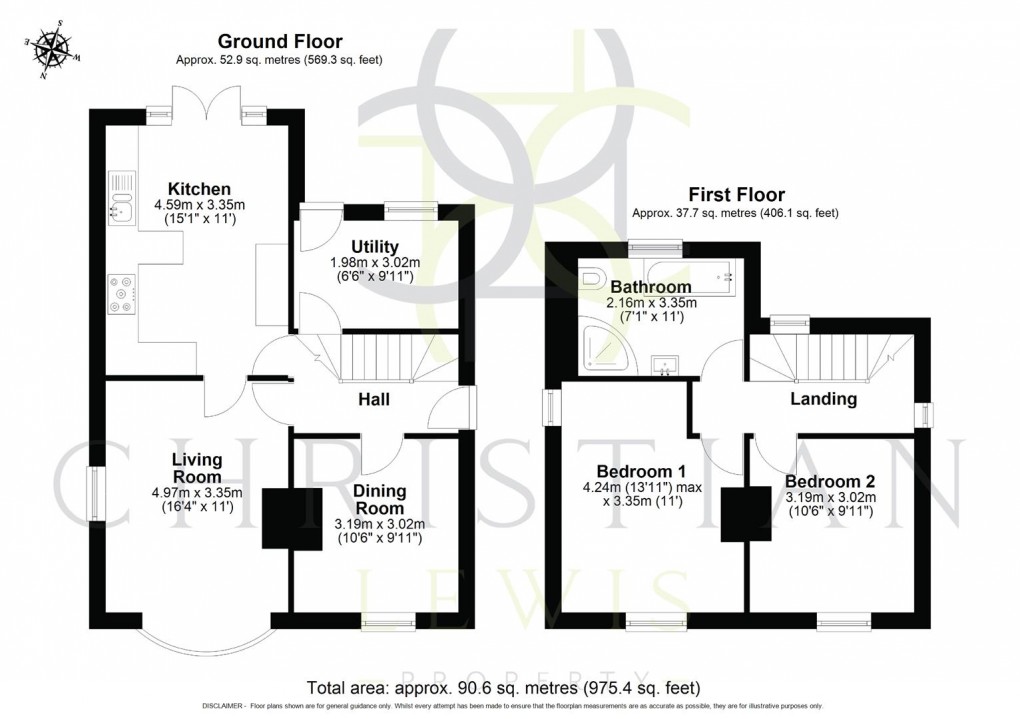Floorplan for Brewers Lane, Badsey, Evesham