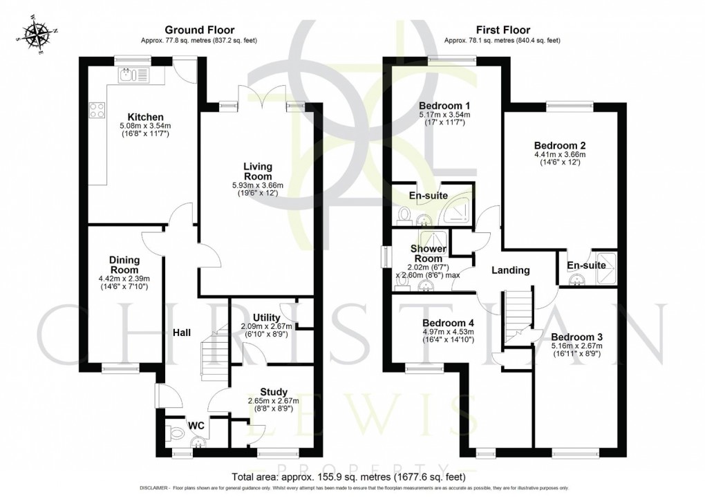 Floorplan for Abbots Grange, Pershore
