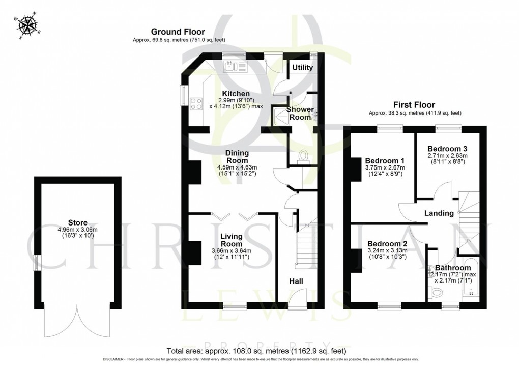 Floorplan for Crest Hill, Harvington, Evesham