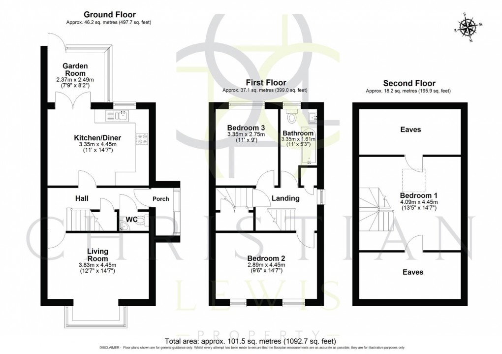 Floorplan for Lime Street, Evesham