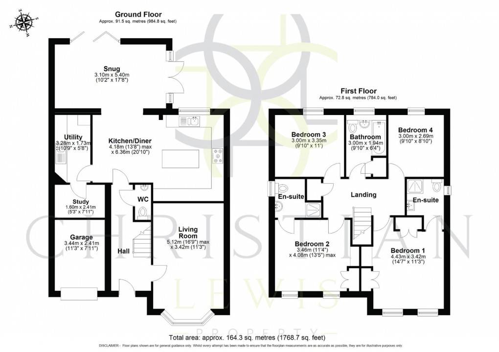 Floorplan for Crump Way, Evesham
