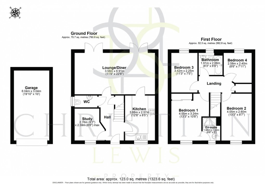 Floorplan for Codling Road, Evesham