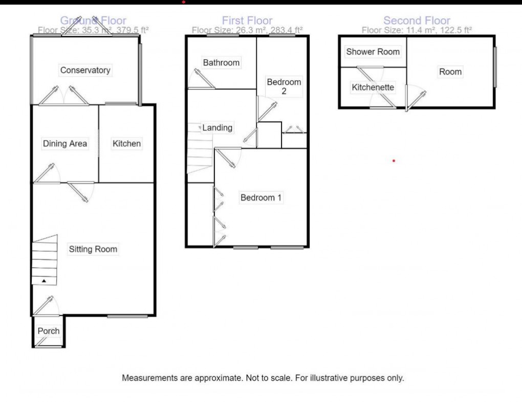 Floorplan for St. Johns Close, Evesham