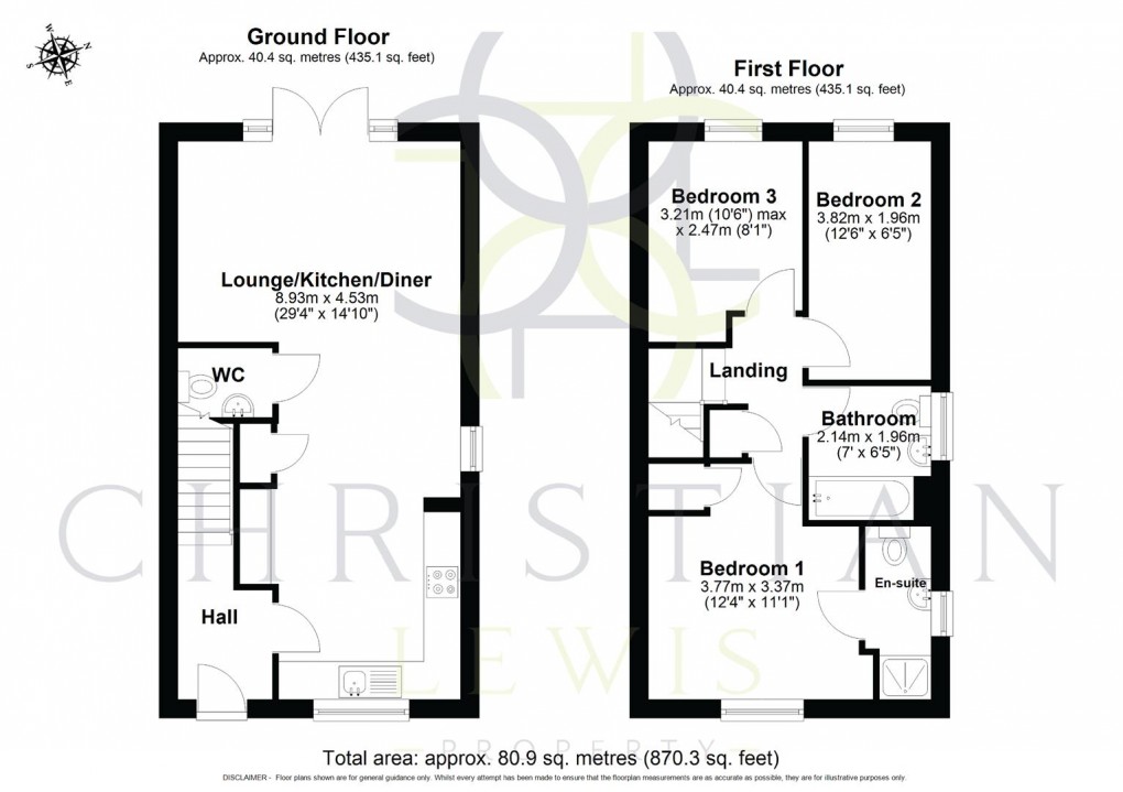 Floorplan for Fleming Drive, Evesham