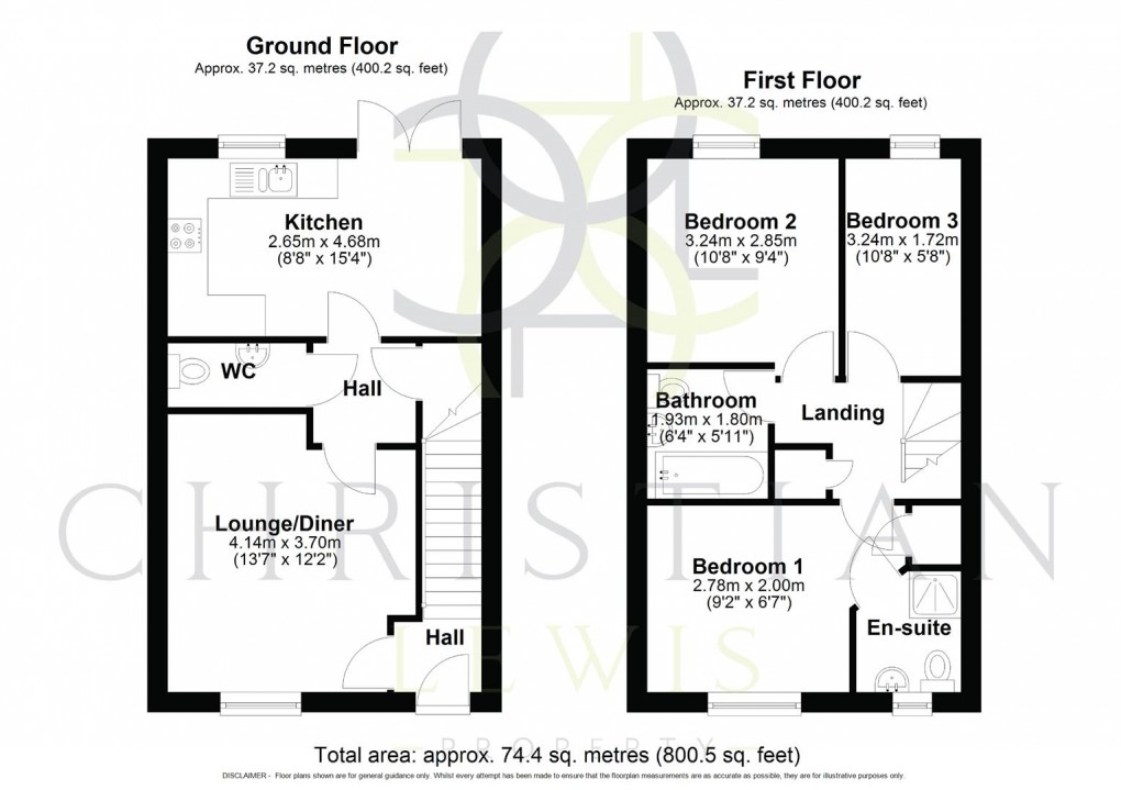 Floorplan for Long Hill Fields, Long Marston, Pebworth