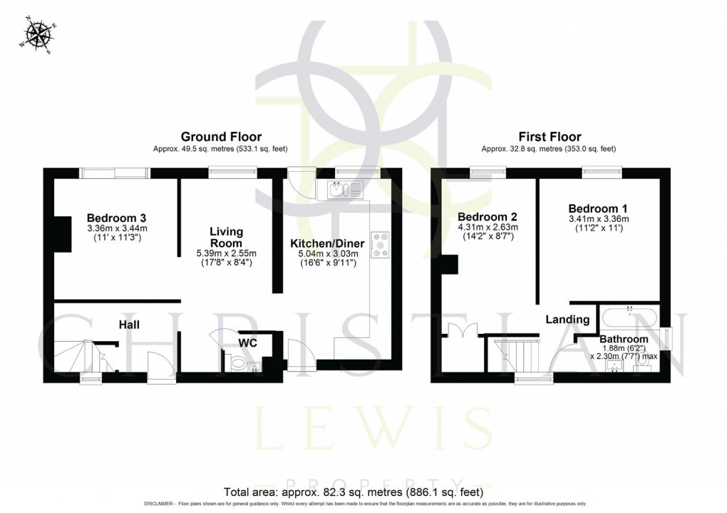 Floorplan for Battleton Road, Evesham