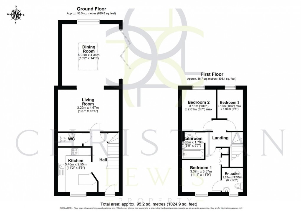 Floorplan for Banks Road, Badsey, Evesham