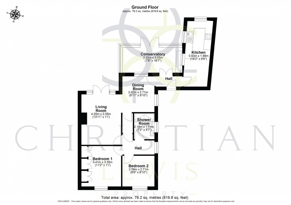 Floorplan for Evendene Road, Evesham