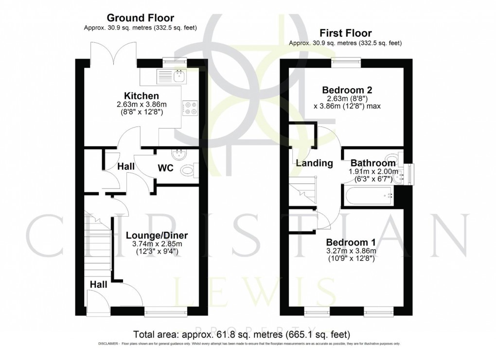 Floorplan for Godfreys Piece, Long Marston, Pebworth