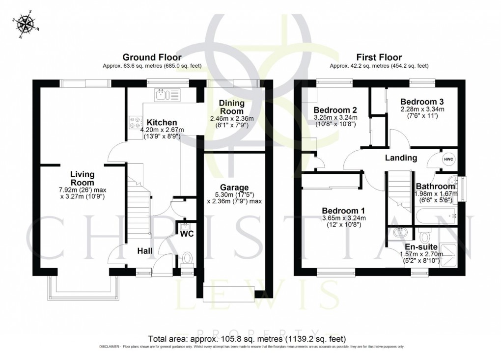 Floorplan for St. Lukes Close, Evesham