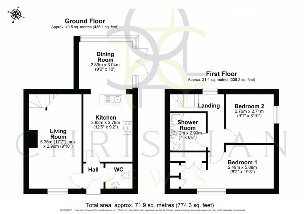 Floorplan for Main Street, Offenham, Evesham