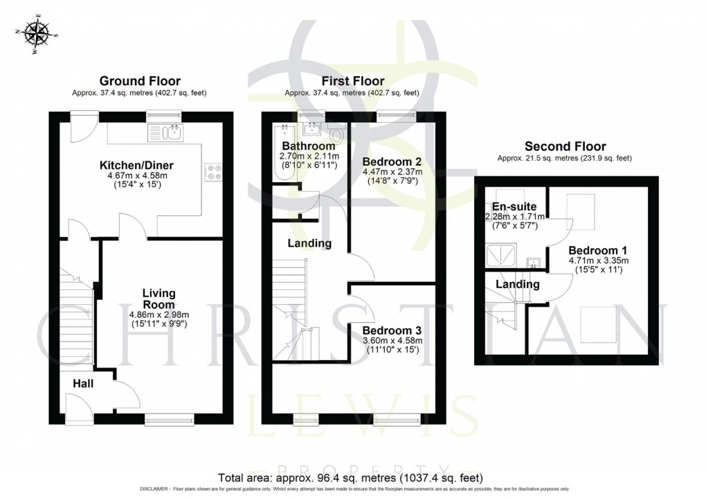 Floorplan for Welland Fields, Evesham