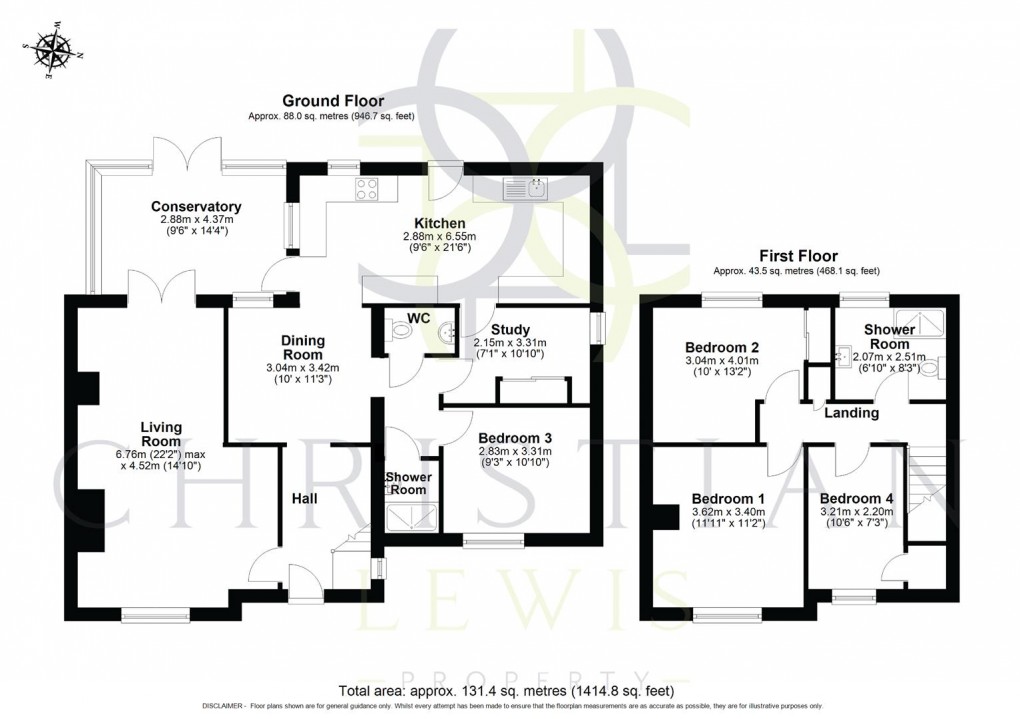 Floorplan for St. Milburgh Close, Offenham, Evesham