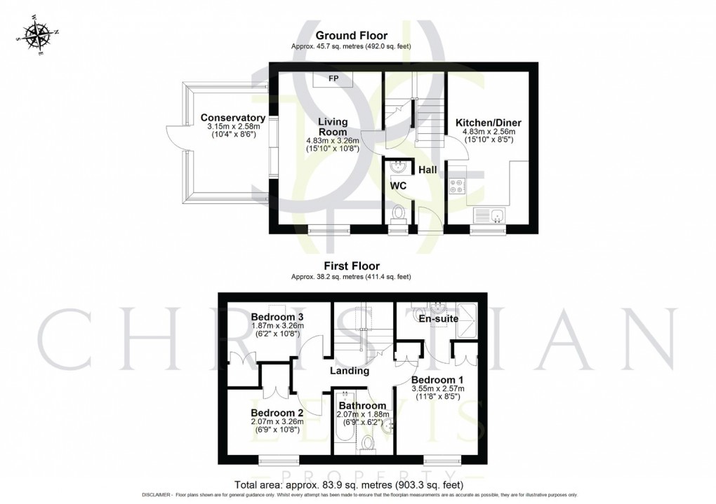 Floorplan for Althorp Gardens, Pershore