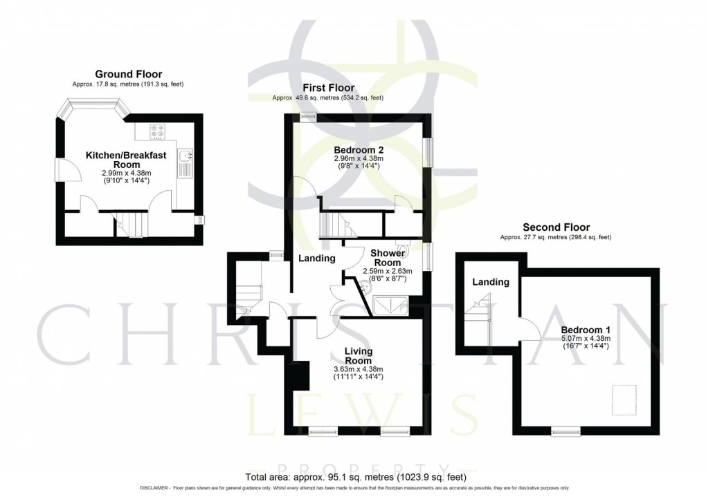 Floorplan for High Street, Pershore