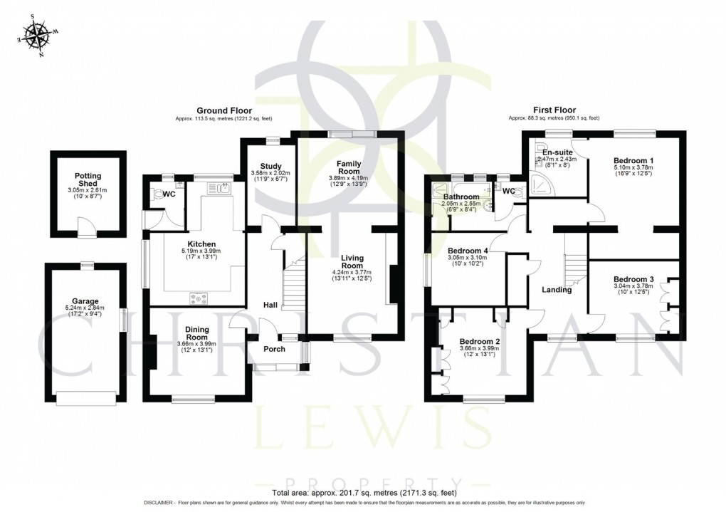 Floorplan for Leys Road, Harvington, Evesham