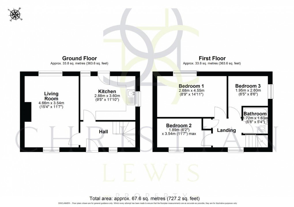 Floorplan for Synehurst Crescent, Badsey, Evesham