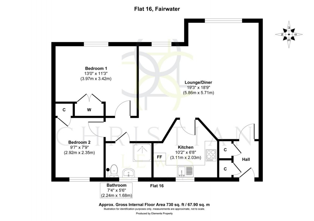 Floorplan for Coopers Lane, Evesham