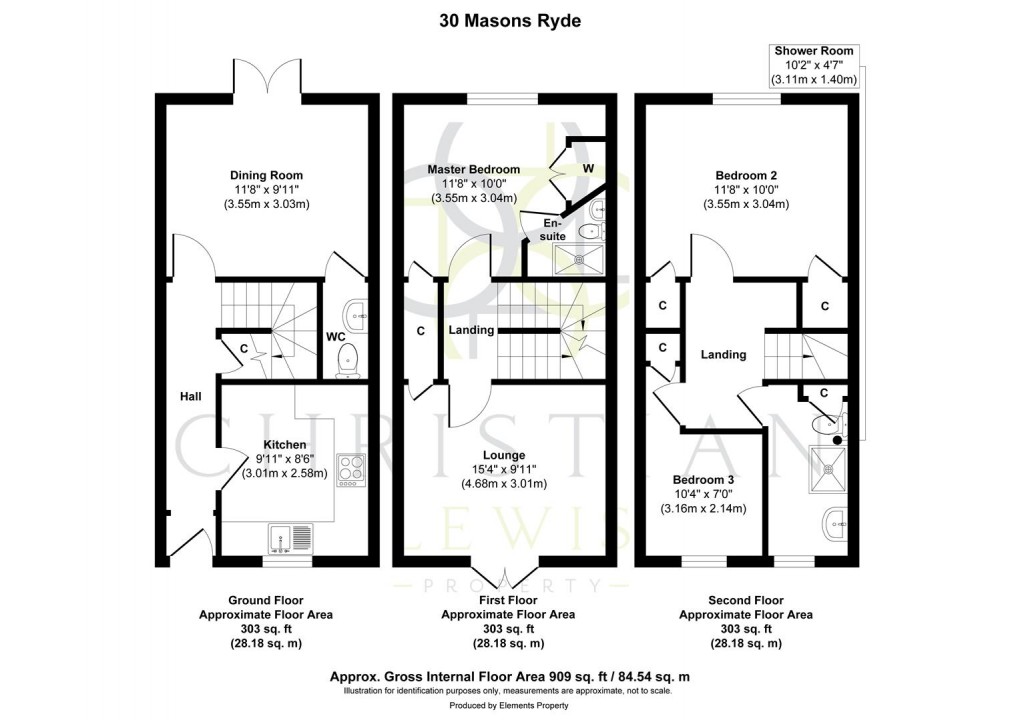 Floorplan for Masons Ryde, Pershore