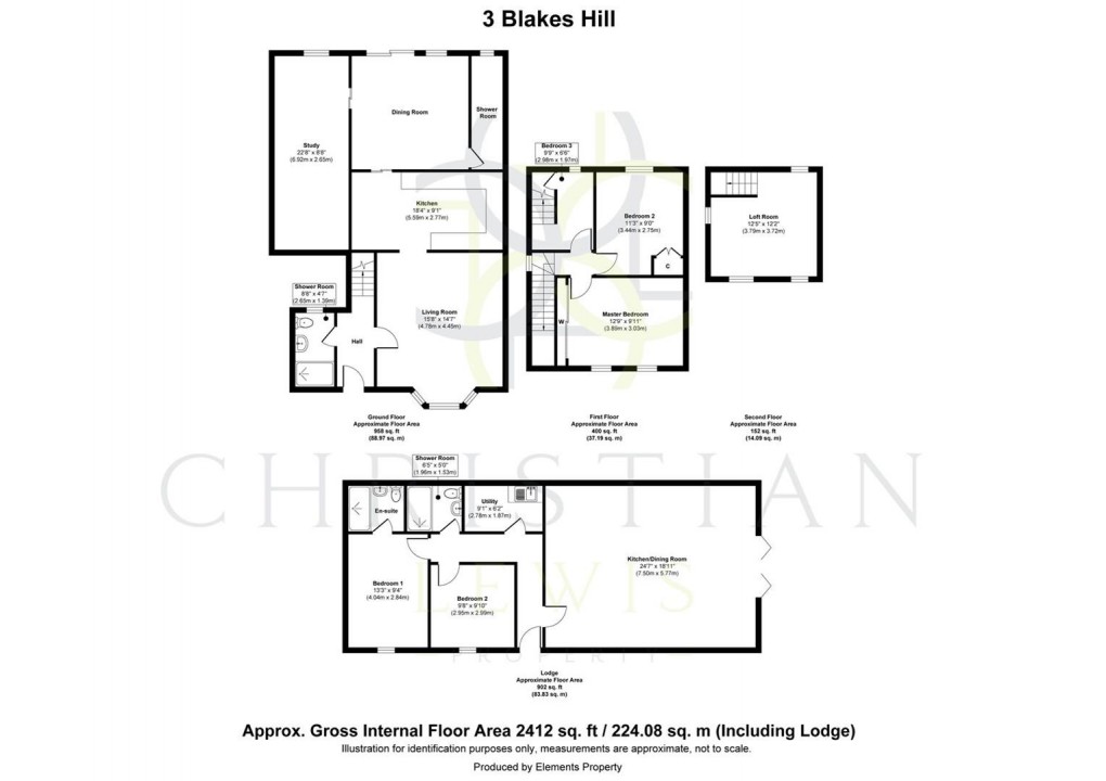 Floorplan for Blakes Hill, North Littleton, Evesham