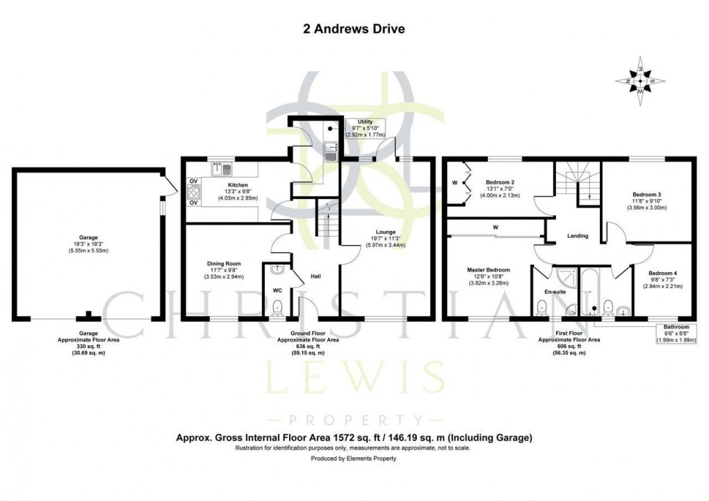 Floorplan for Andrews Drive, Evesham