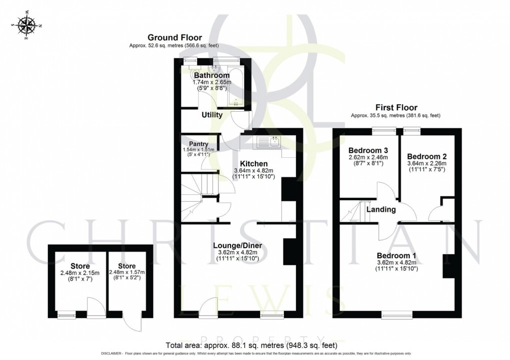 Floorplan for Church Lane, Earls Croome, Worcester