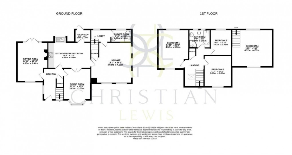 Floorplan for Main Street, Sedgeberrow, Evesham