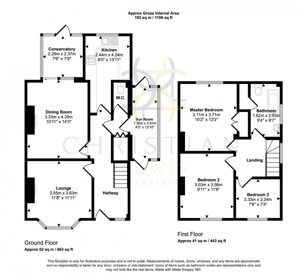 Floorplan for Albert Road, Evesham