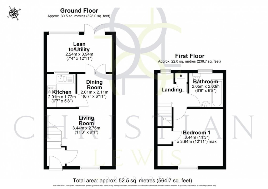 Floorplan for Mill Street, Evesham
