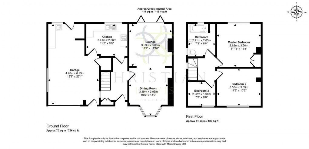 Floorplan for Lichfield Avenue, Evesham