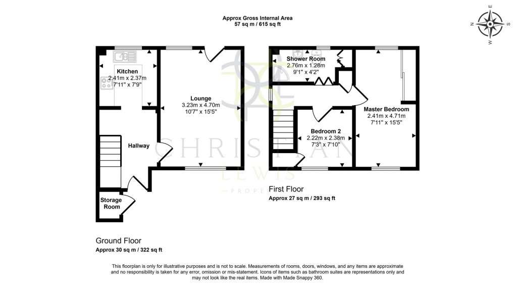 Floorplan for Laburnum Drive, Evesham